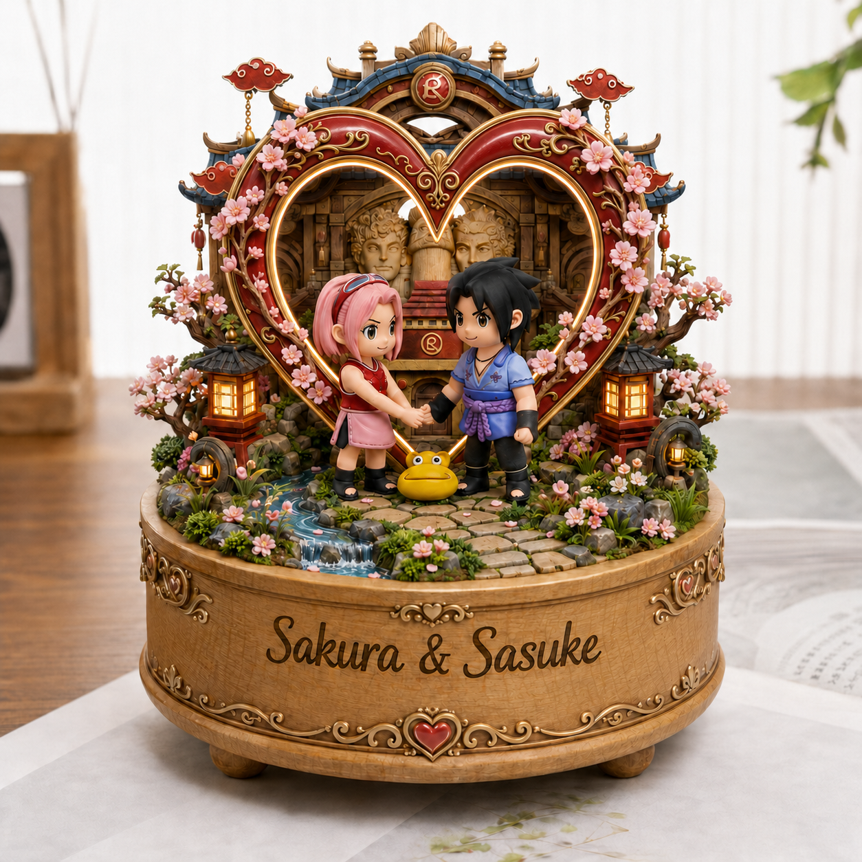 Happy Anime Couple - Personalized Anime Custom Shaped Acrylic Plaque