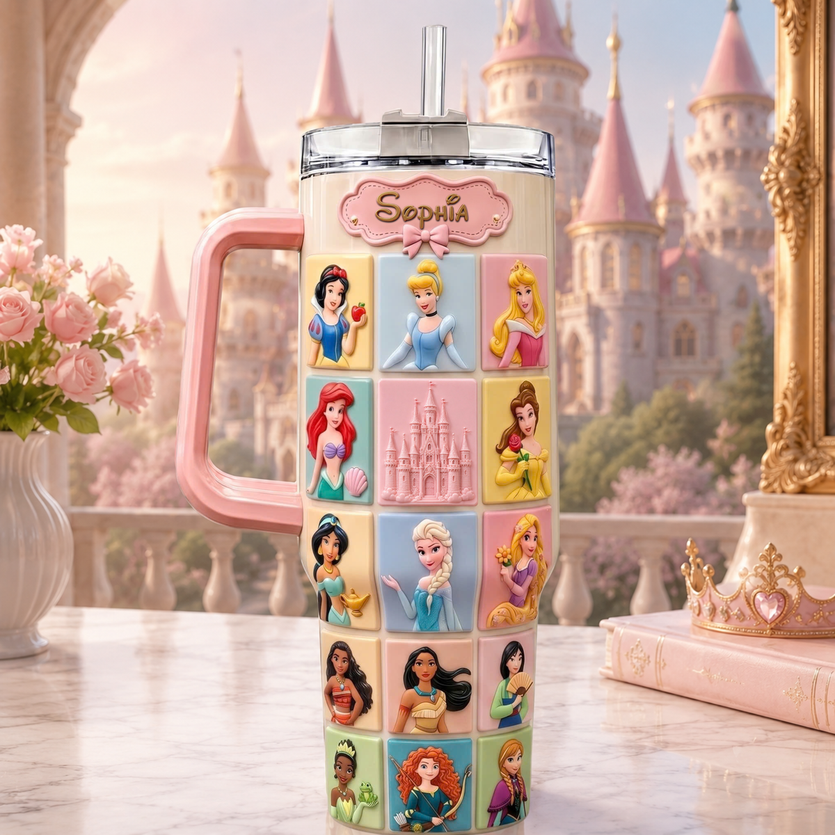 Magic Princess Tumbler - Personalized Colorful Insulated Tumbler