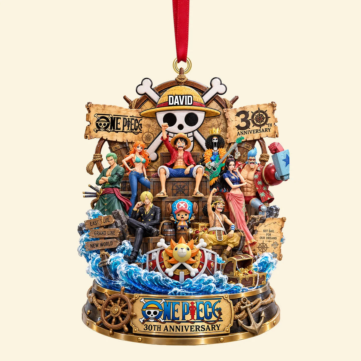 30th Anniversary Anime Ornament - Personalized Gifts For Christmas Ornament