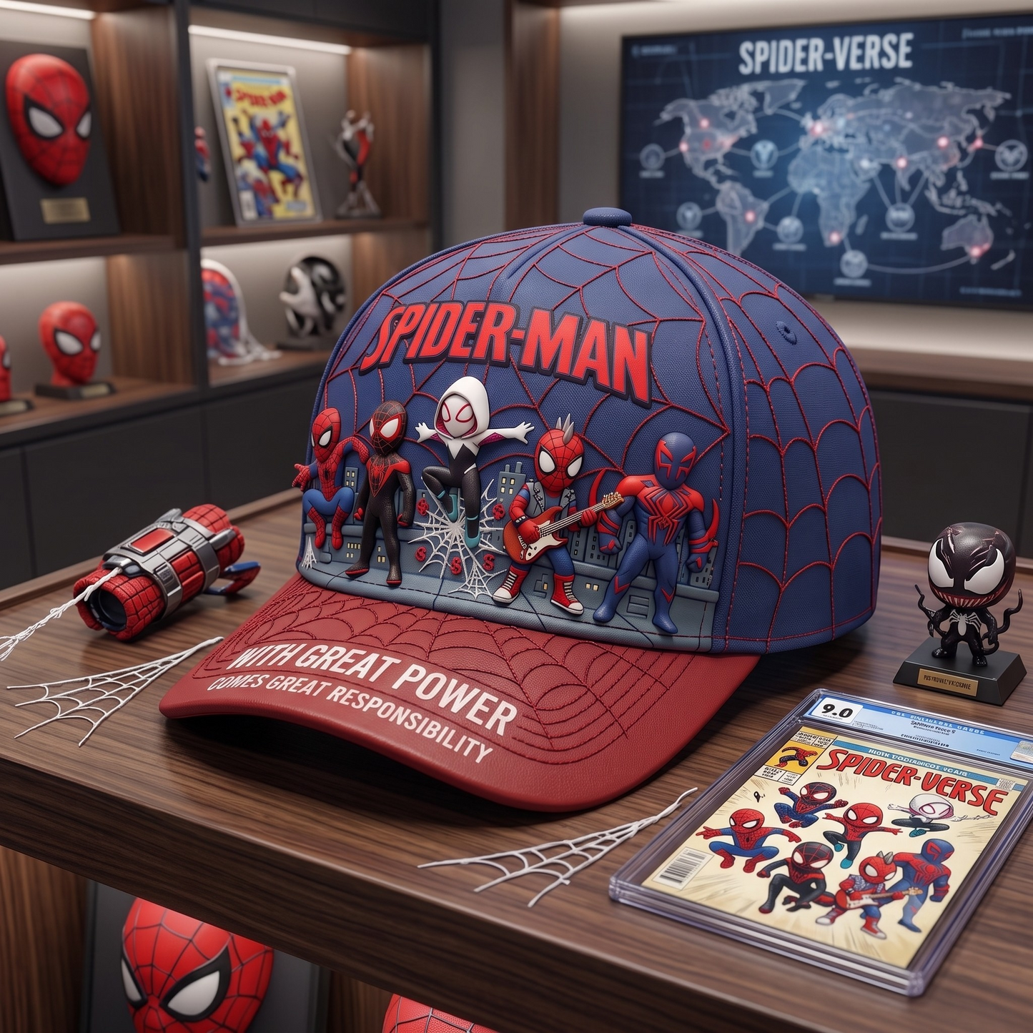 Personalized Web Hero Spider Cap – Custom Superhero Hat