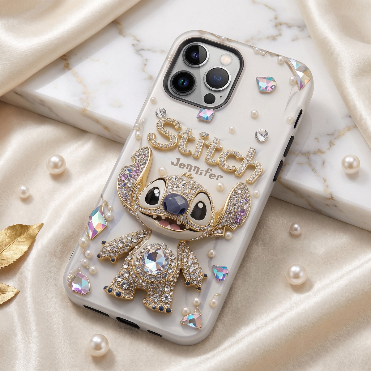 Personalized Starry Ohana Phone Case - Custom Name Full Print Case