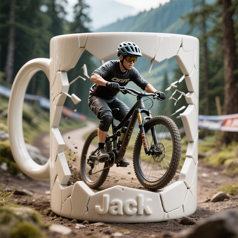 Personalised Bicycle Accent Mug, Holiday Gifts