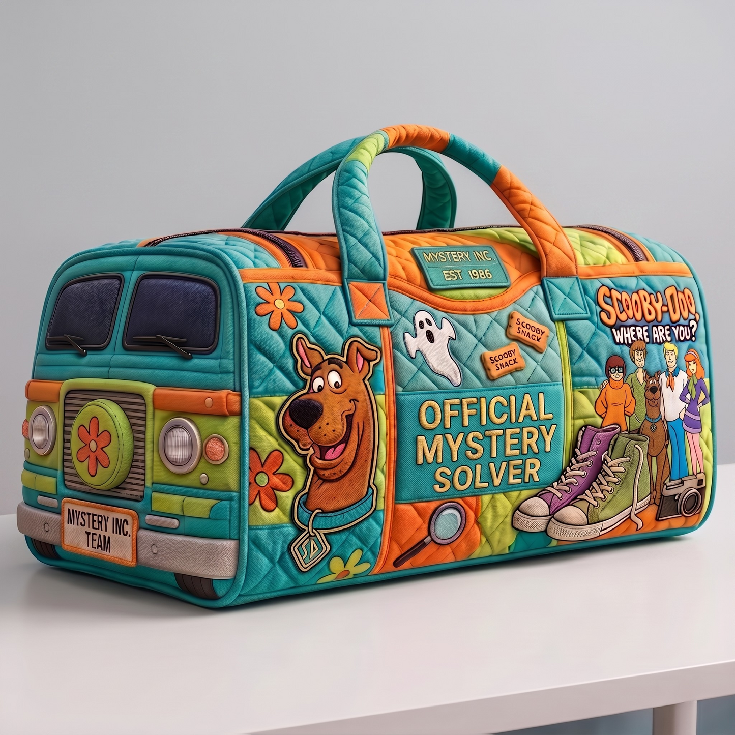 Personalized Funny Dog & Friends Quilted Duffle Bag - Multi-purpose Bag Gifts