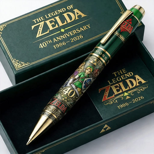 Hero of Fantasy Adventure Anniversary Pen – 40 Years Edition 1986–2026, Collectible Green Gold Writing Pen