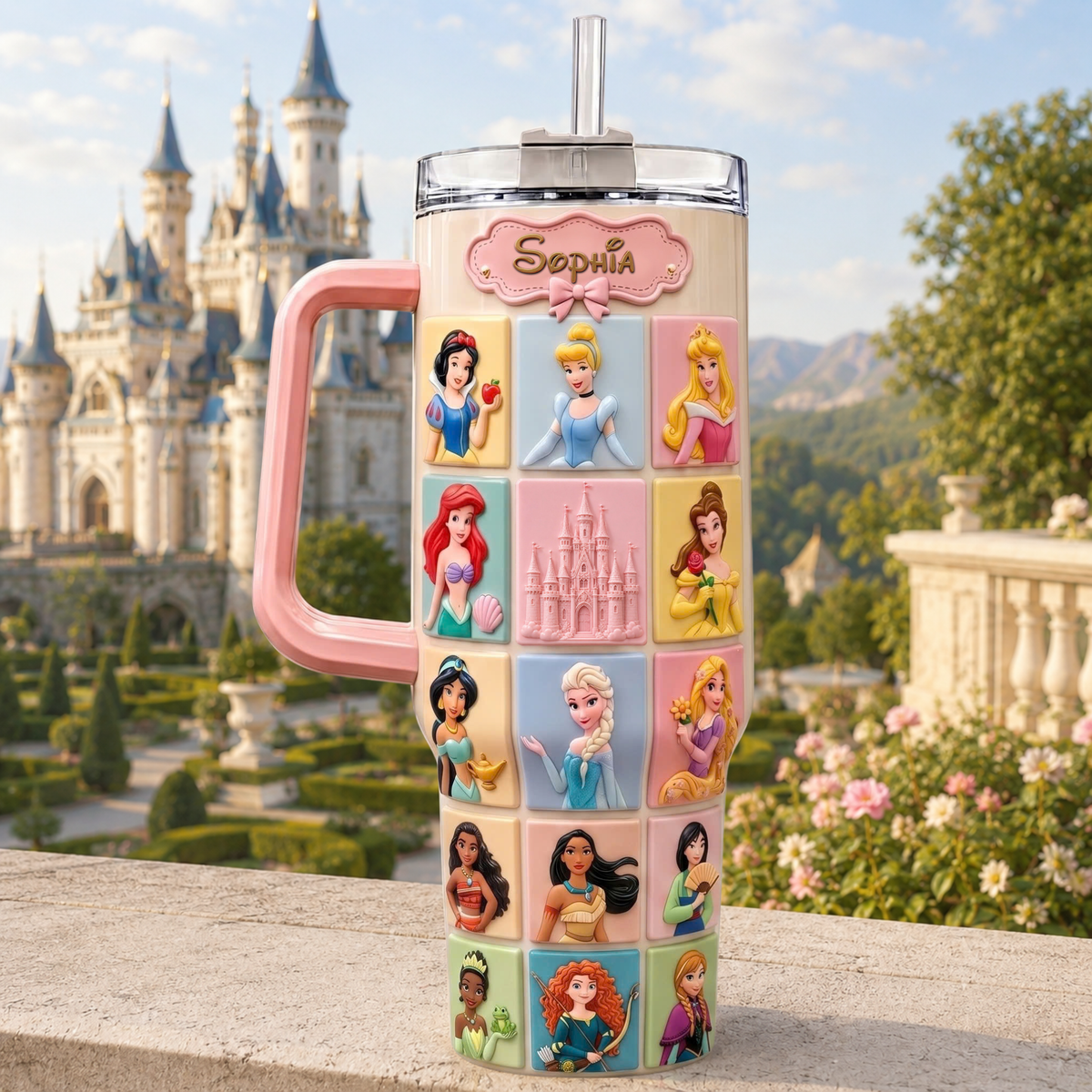 Magic Princess Tumbler - Personalized Colorful Insulated Tumbler