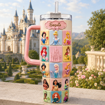 Magic Princess Tumbler - Personalized Colorful Insulated Tumbler