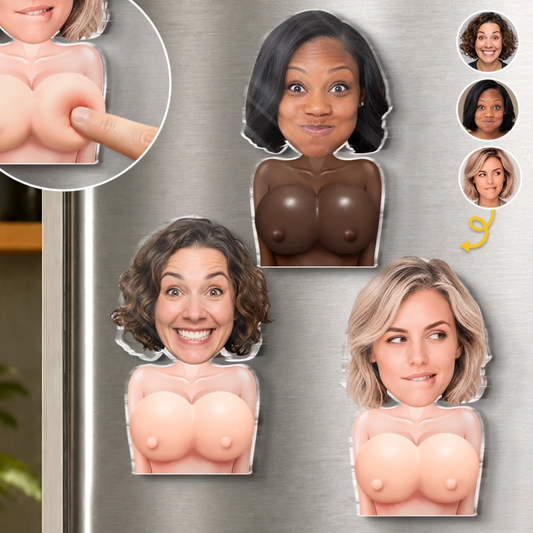 Custom Photo Squishy Acrylic Fridge Magnet – Personalized Anniversary Wedding Gifts For Husband And Wife, Him And Her