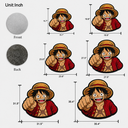 Straw Hat Fighter Tufted Rug - Anime Pỉrates Personalized Doormat Gift