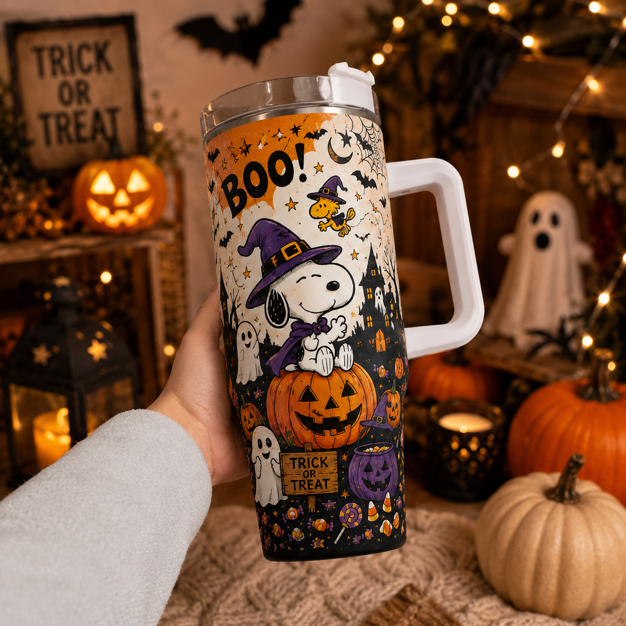 Spooky Beagle Halloween Tumbler - Witchy Trick or Treat Gift