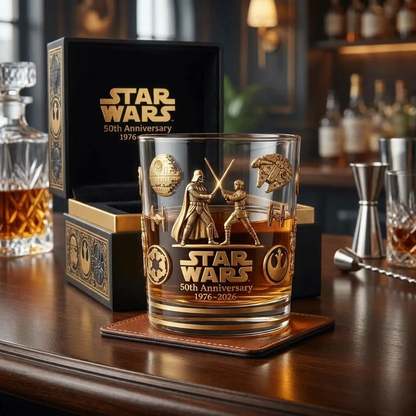 Space Fantasy Anniversary - Personalized Personalized The Force Whiskey Glass