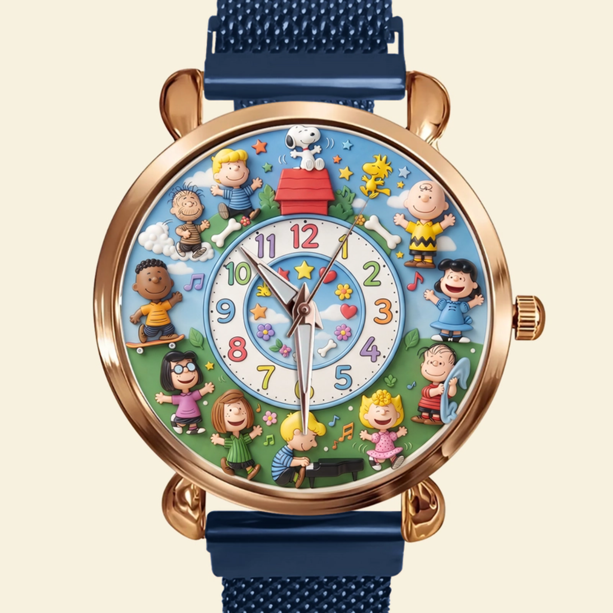 Happy Friends Mesh Strap Quartz Watch - Personalized Gifts