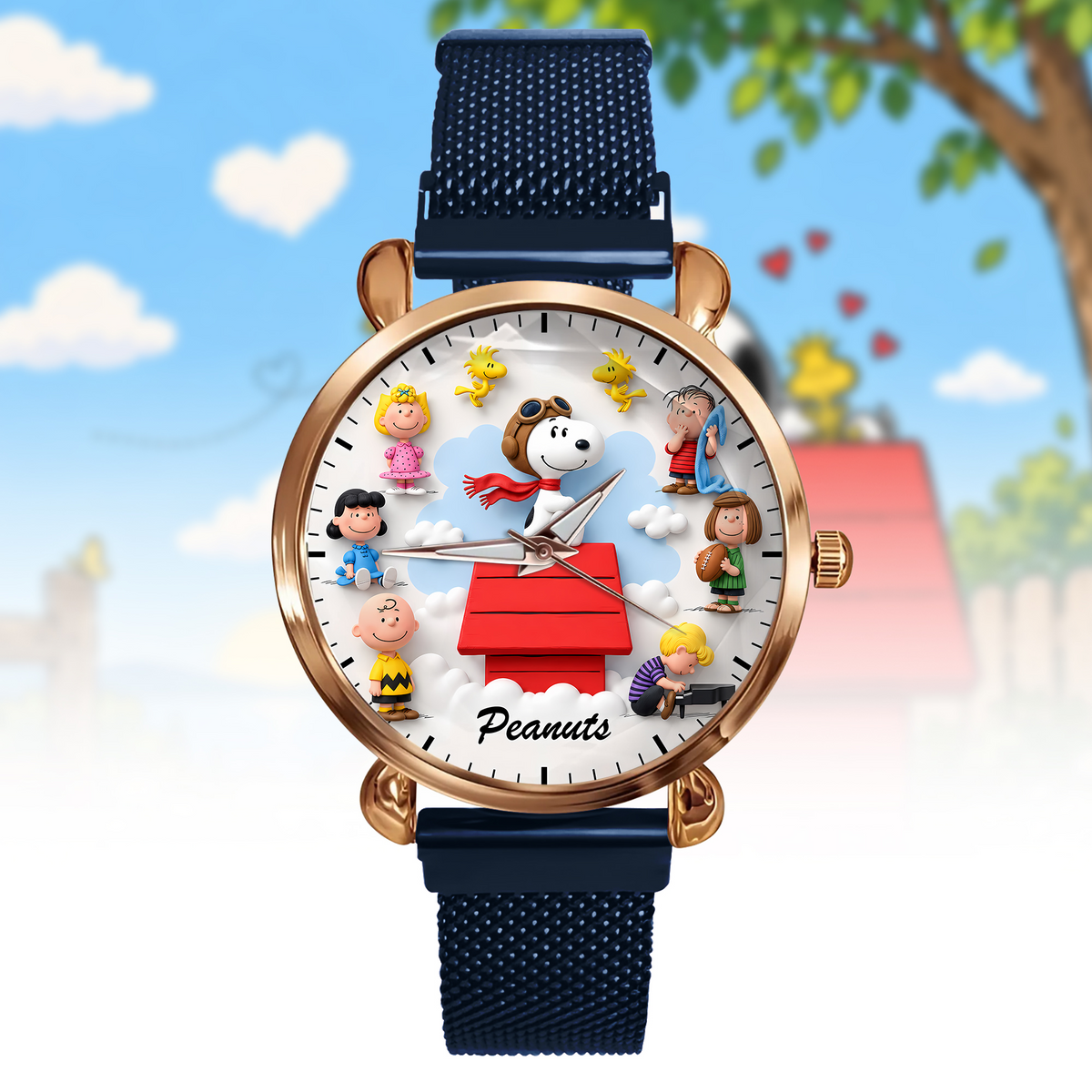 Classic Flying Puppy & Friends - Personalized Cartoon Women Hand Watch