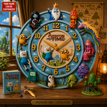 Personalized Fantasy Adventure Hanging Wall Clock - Personalized Gifts For Cartoon Lovers