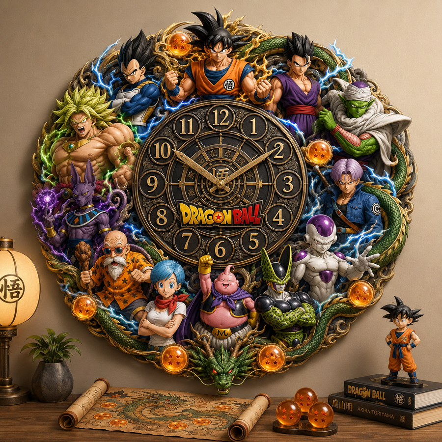 Legendary Fighters - Anime Character Wall Clock