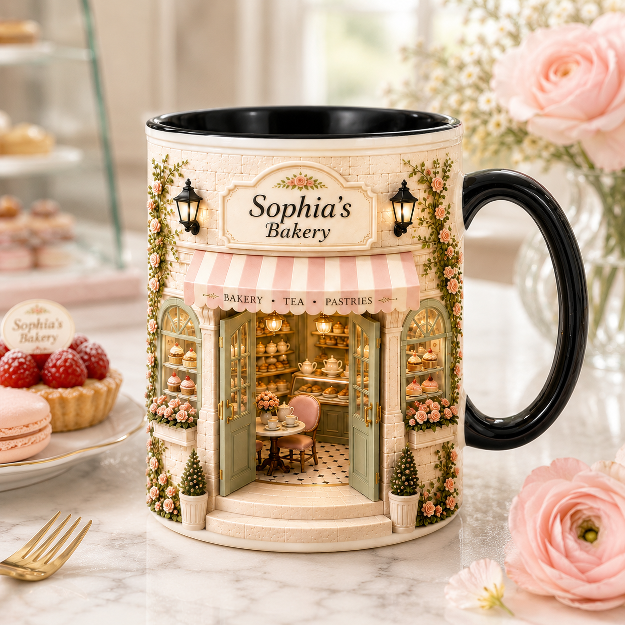 Personalized Baking Lover Mug – Custom Bakery Coffee Mug with Name