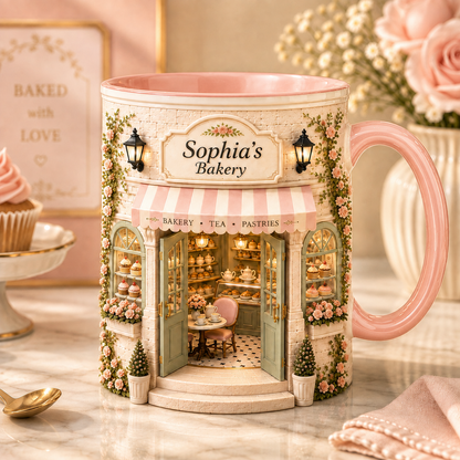 Personalized Baking Lover Mug – Custom Bakery Coffee Mug with Name