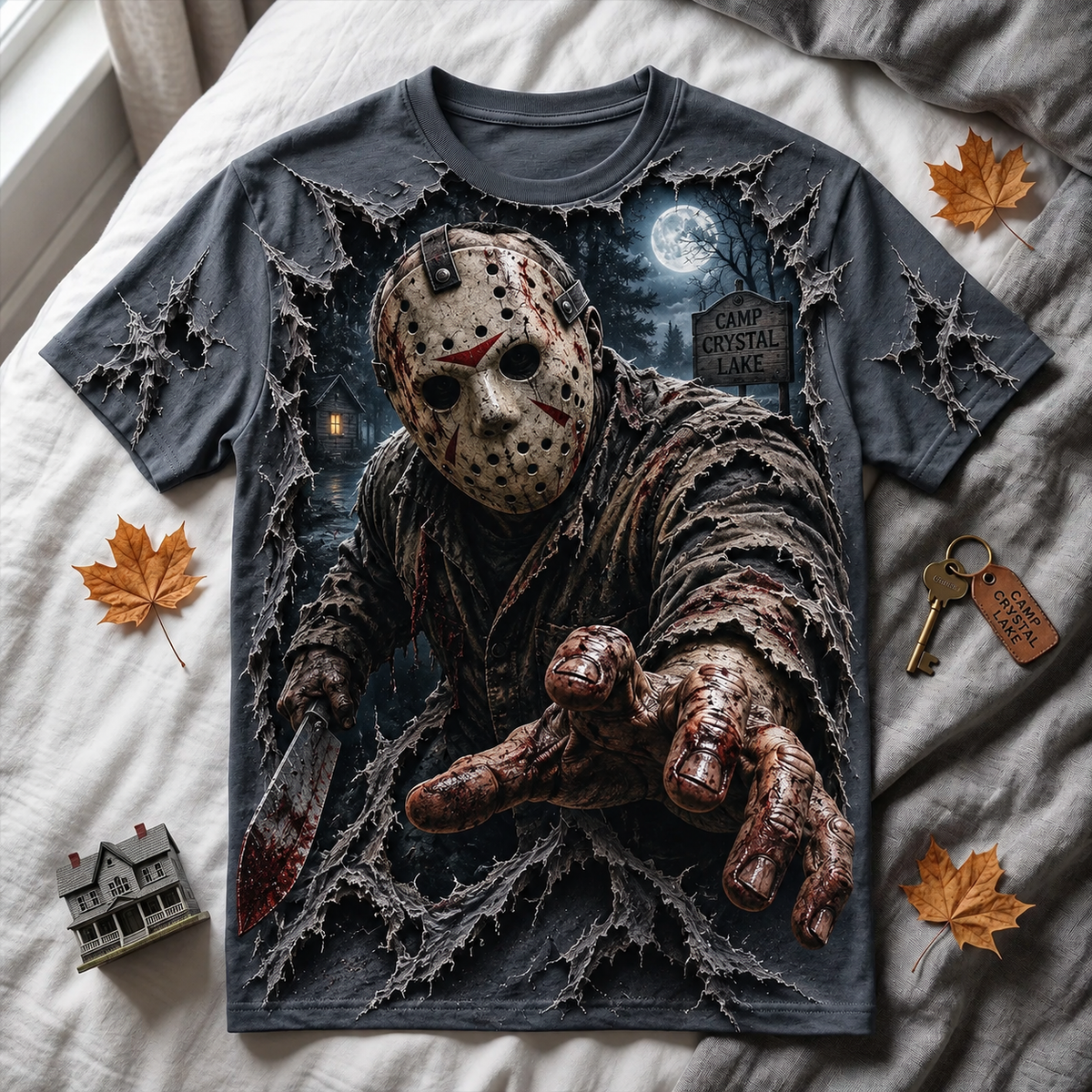 Halloween Horror Characters T-Shirt – Creepy Graphic Tee