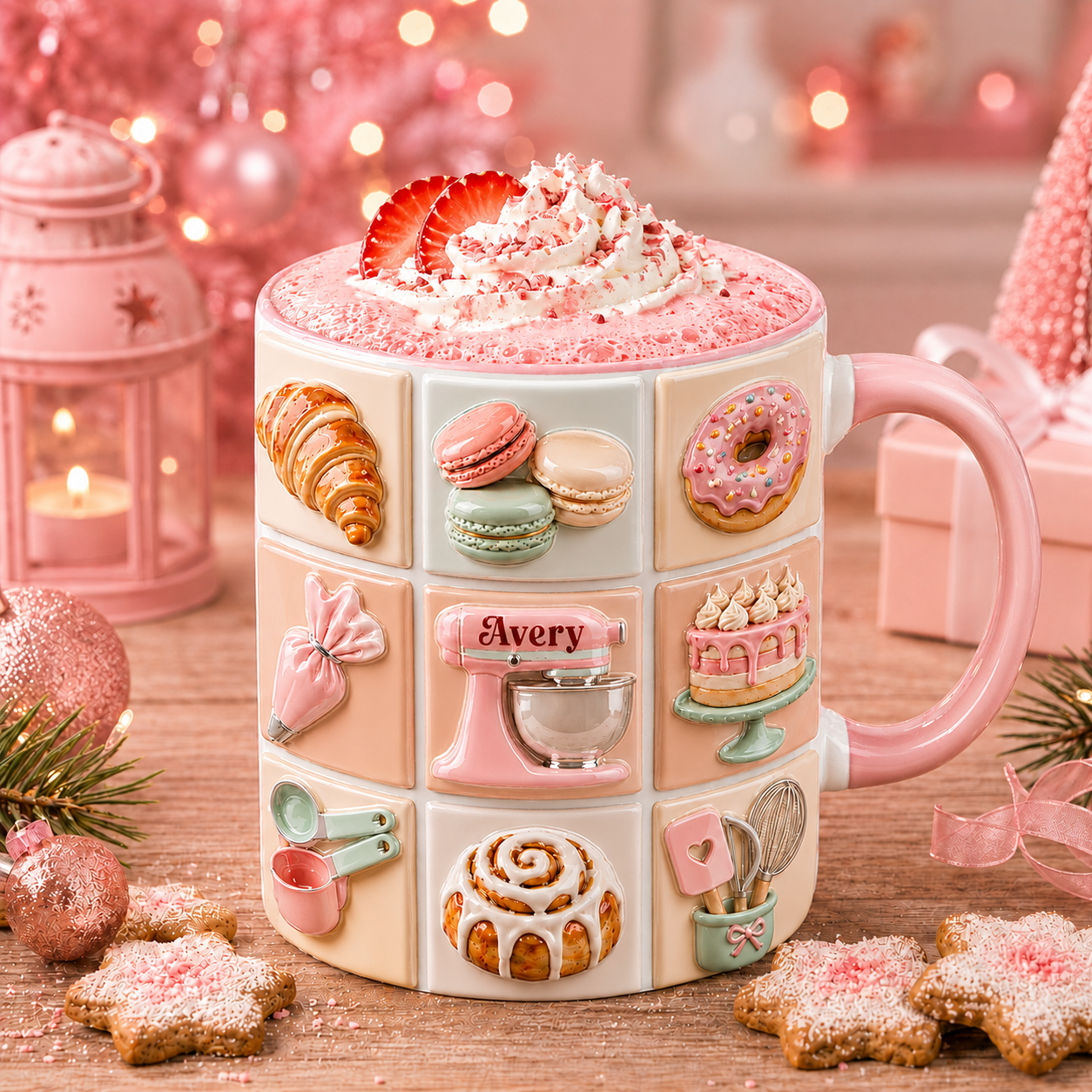 Personalized Baker Mug with Name – Custom Name Baking Lover Coffee Cup