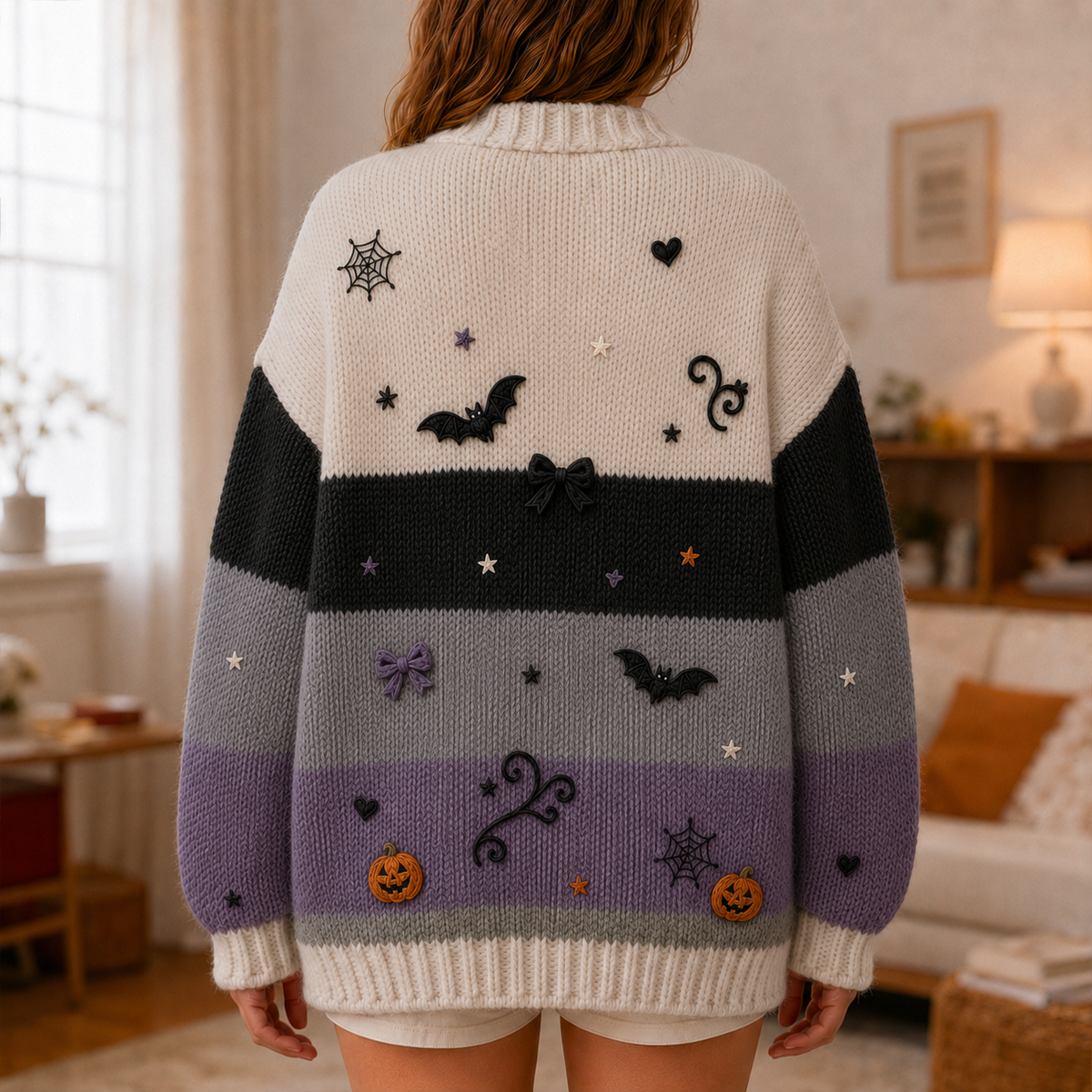 Personalized Halloween Nightmare Friends For Her - Custom Name Cardigan