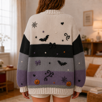 Personalized Halloween Nightmare Friends For Her - Custom Name Cardigan