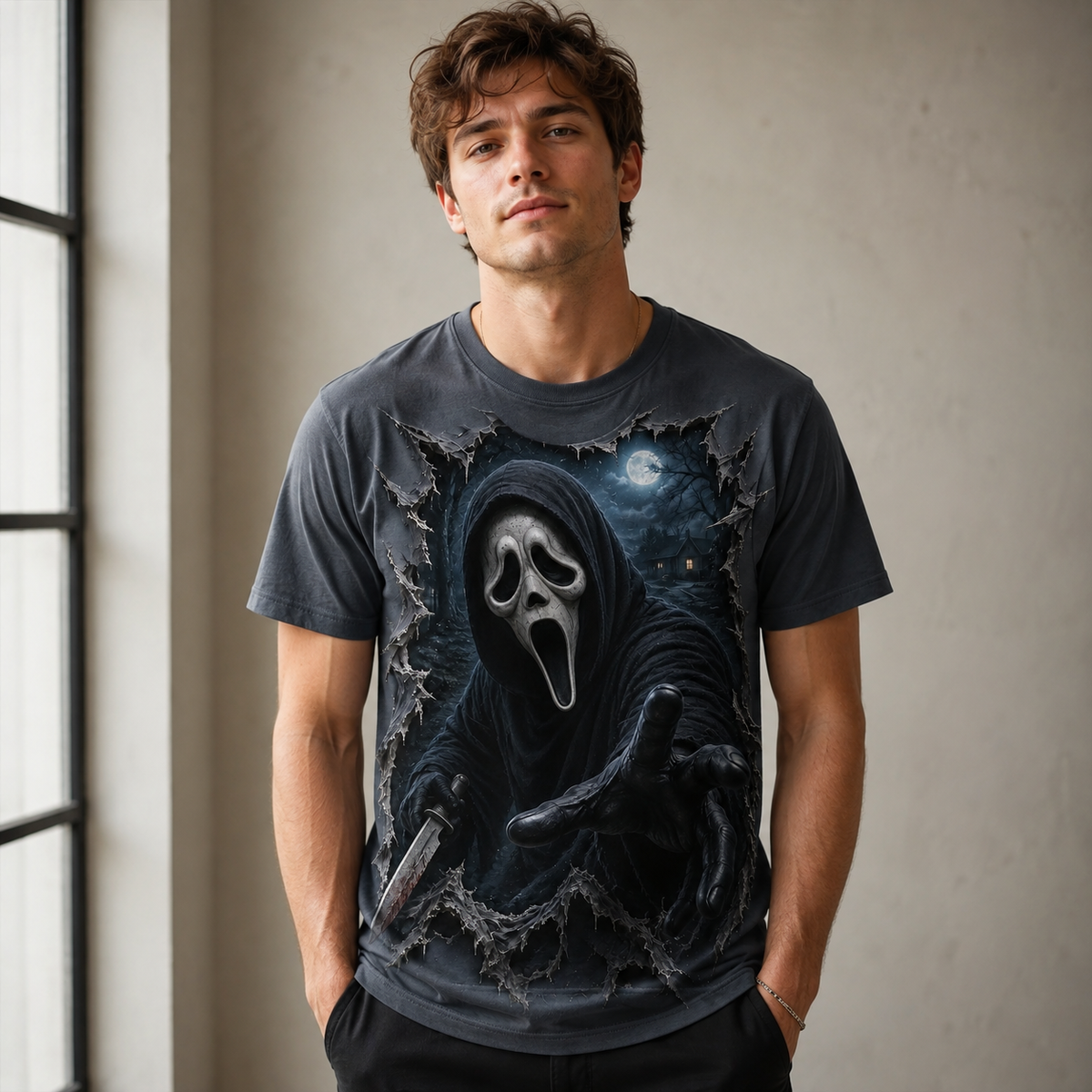 Halloween Horror Characters T-Shirt – Creepy Graphic Tee