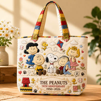 Classic Comic Friends Anniversary Bag - Personalized Quilted Tote Bag