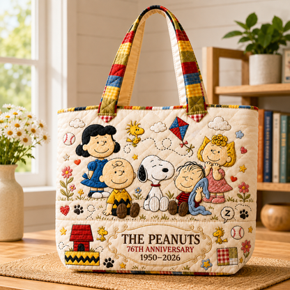 Classic Comic Friends Anniversary Bag - Personalized Quilted Tote Bag