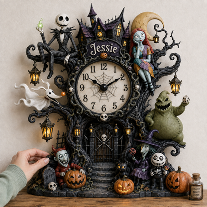 Nightmares Acrylic Hanging Wall Clock - Personalized Halloween Gifts