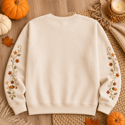 Pumpkin Fall Puppy Sweatshirt - Personalized Autumn Comic Friends Sweater