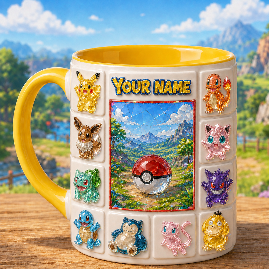 Personalized Pocket Monster Mug – Custom Name Cute Creature Gift
