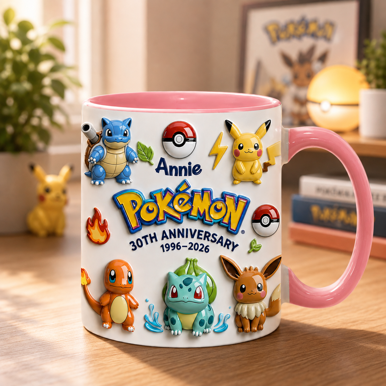 Personalized Pocket Monster Mug – Custom Name Cute Elemental Creature Gift
