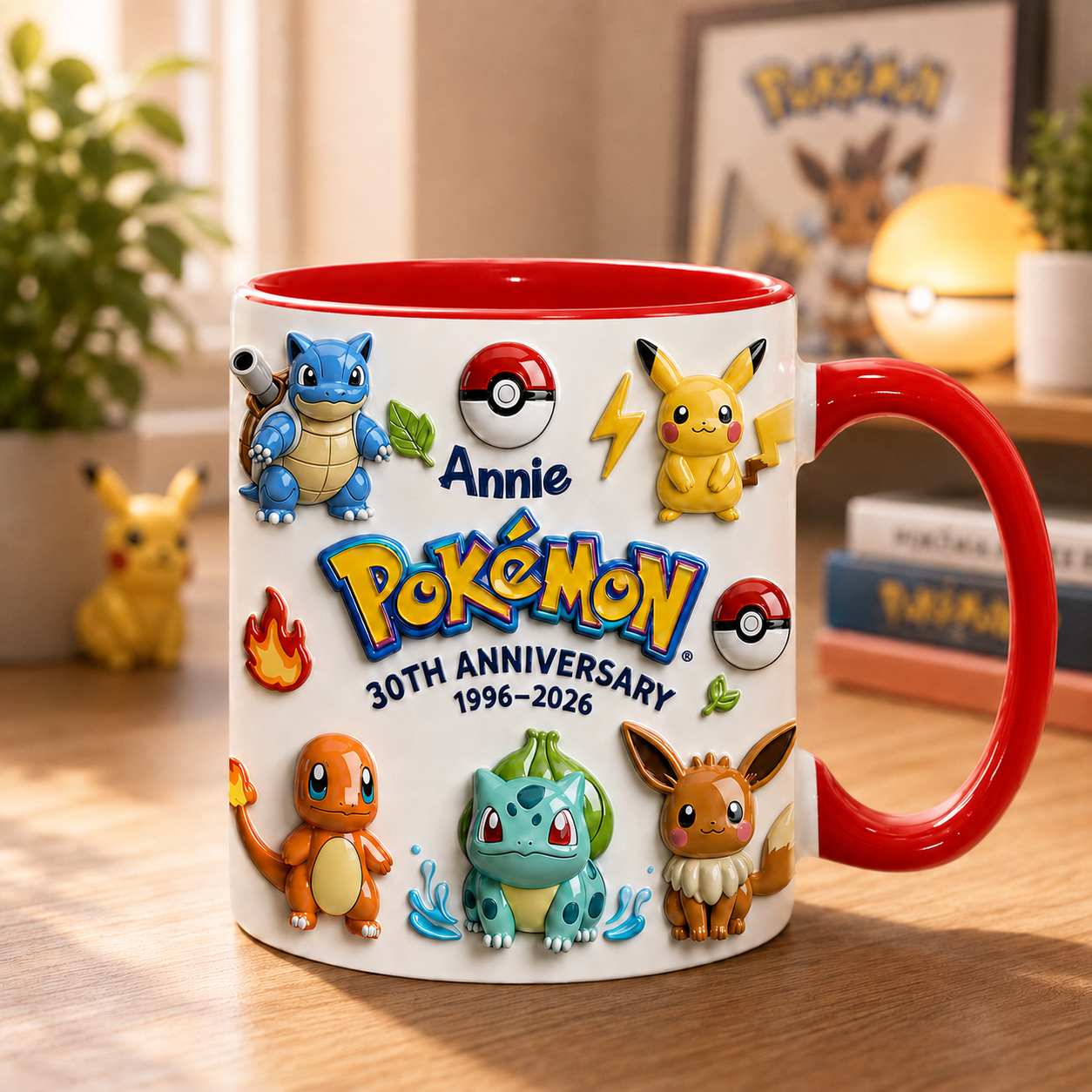 Personalized Pocket Monster Mug – Custom Name Cute Elemental Creature Gift