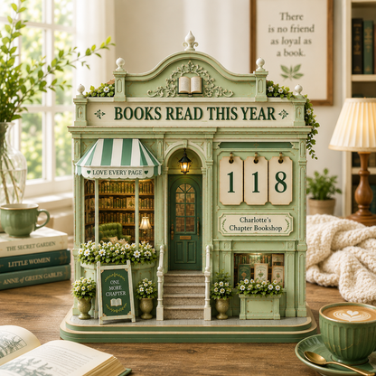 Personalized Book Tracker – Custom Name Gift for Readers, Books Read This Year Counter