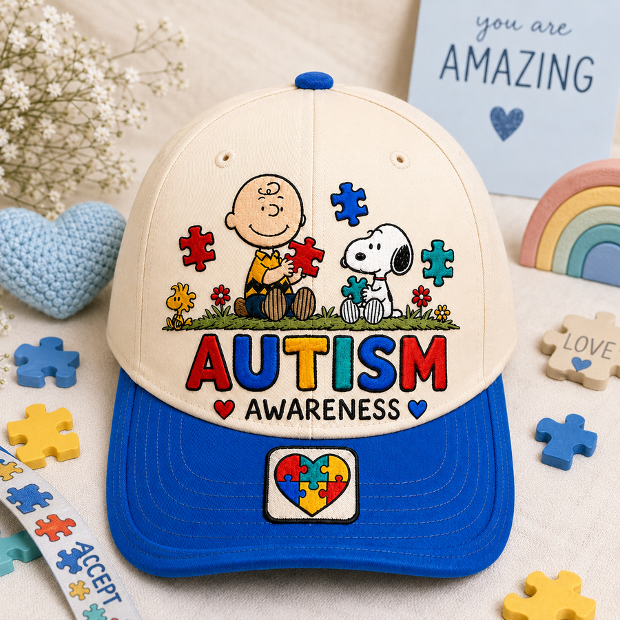 Autism Awareness Cute Puppy Cap – Be Different Be Kind Hat