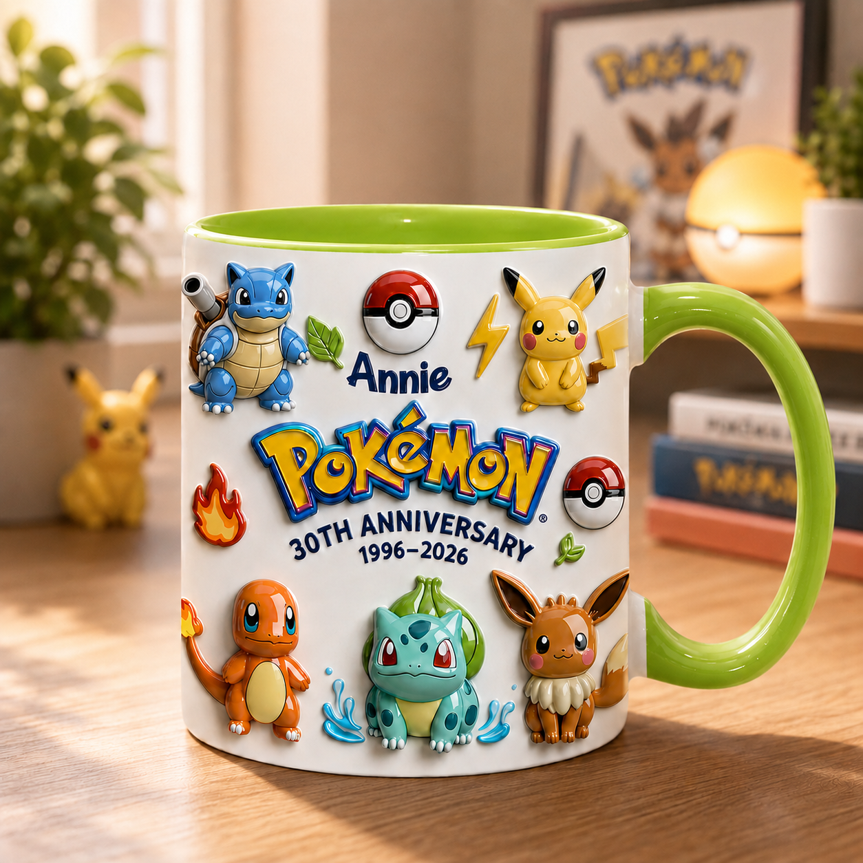 Personalized Pocket Monster Mug – Custom Name Cute Elemental Creature Gift