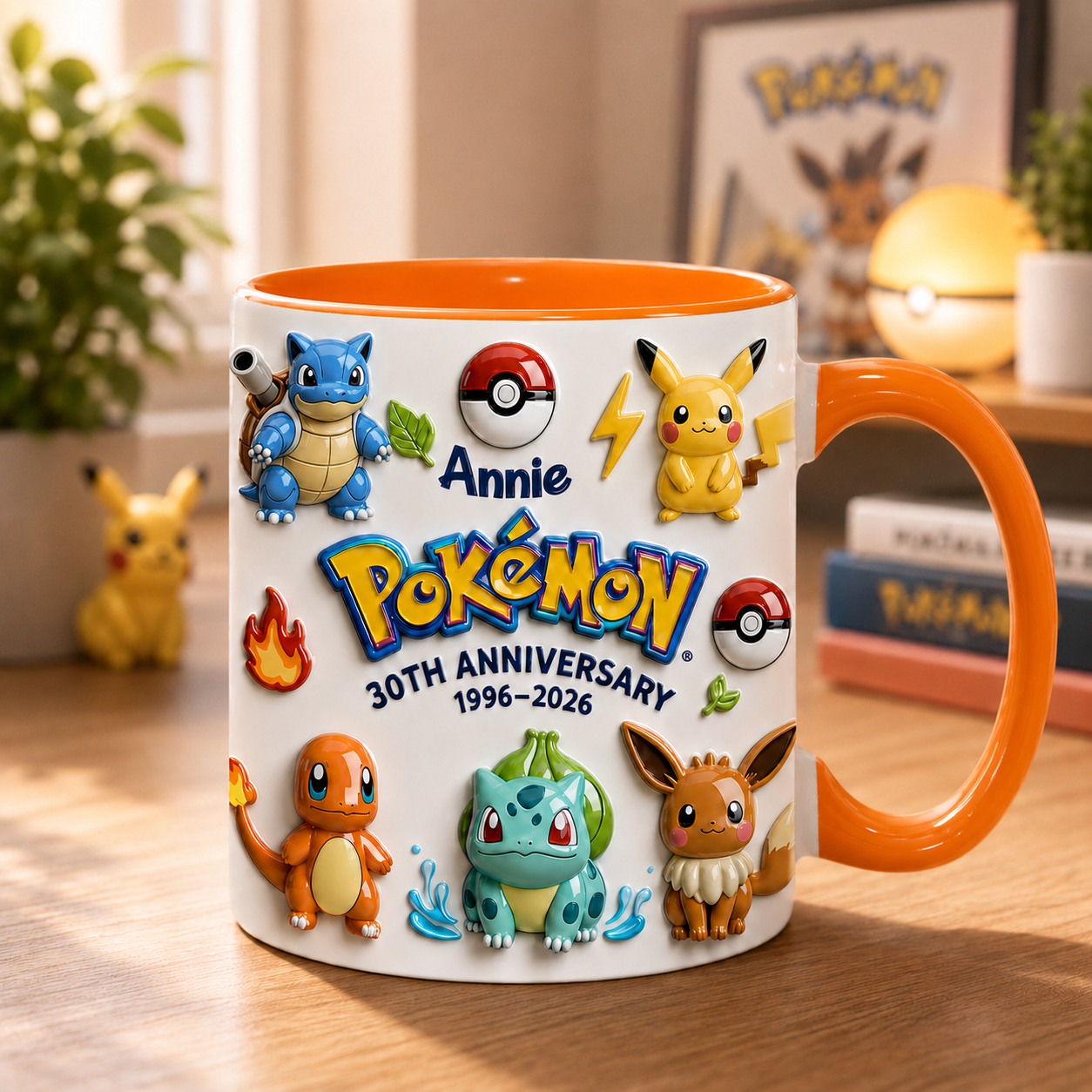 Personalized Pocket Monster Mug – Custom Name Cute Elemental Creature Gift