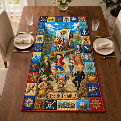 Personalized Pirates Crew Table Runner - Anime Friendship Day Table Runner