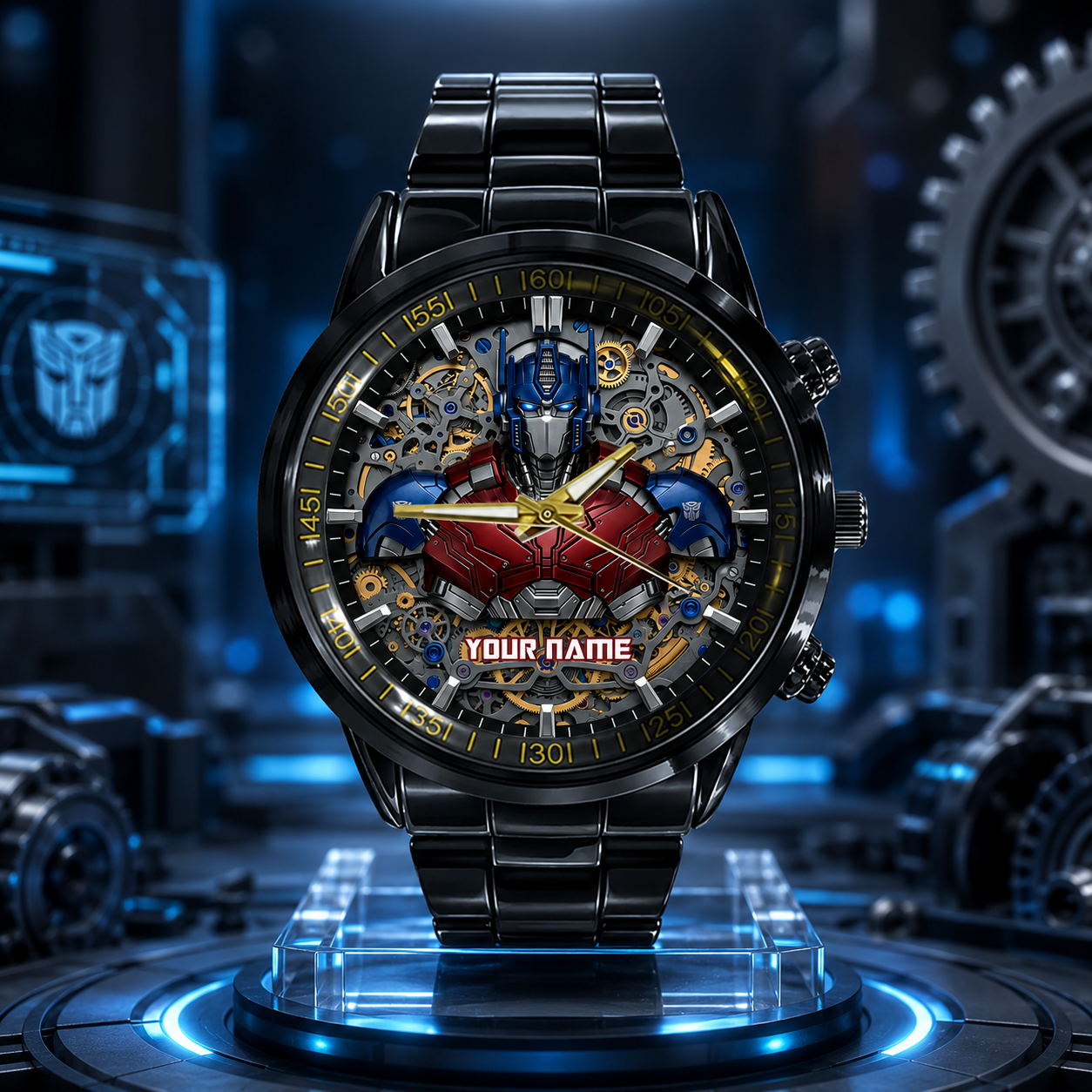 Cyber Guardian v2 - Custom Name Sci-Fi Robot Watch