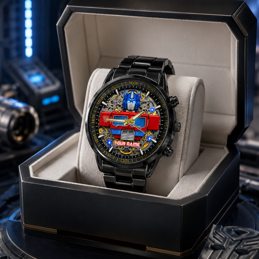 Cyber Guardian - Custom Name Sci-Fi Robot Watch
