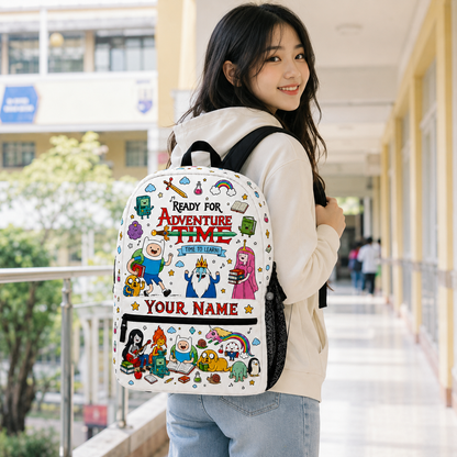 Personalized Cartoon Adventure Backpack – Custom Name Fantasy School Bag Gift