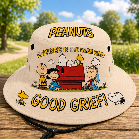 Classic Puppy & Friends Boonie Hat – Vintage Cartoon Outdoor Sun Hat
