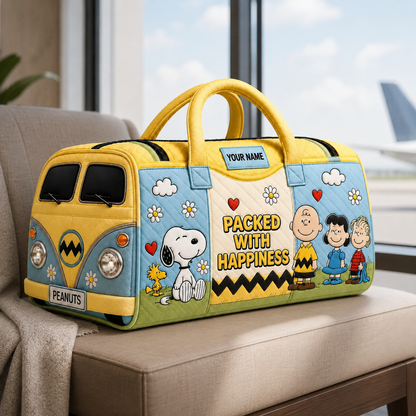 Personalized Classic Friends Quilted Duffle Bag - Cute Puppy Bag Gifts