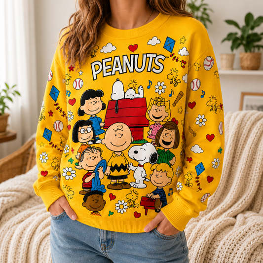Classic Puppy & Friends Ugly Sweater – Retro Cartoon Holiday Sweatshirt