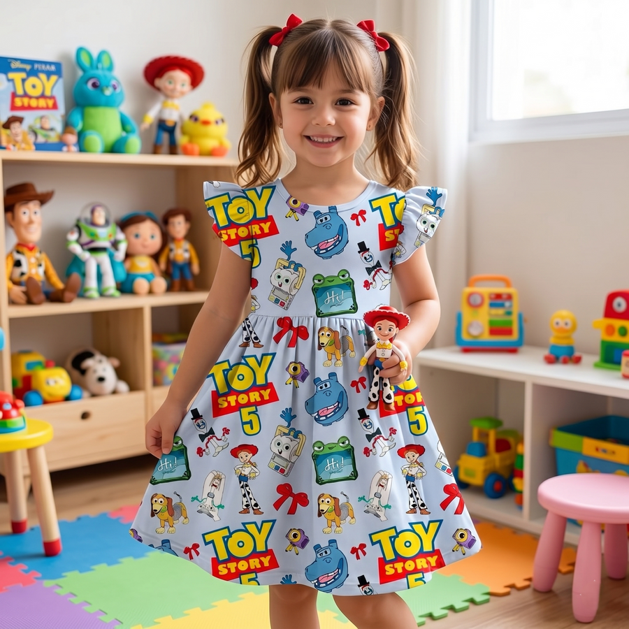 Toy Friends - Girls Flutter Sleeve Dress