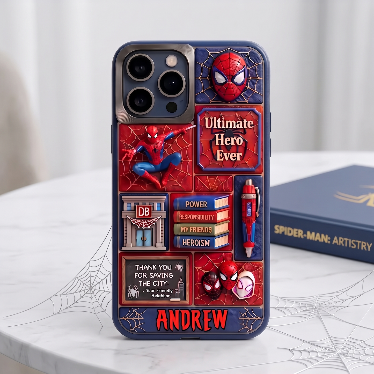 Personalized Spider Hero Phone Case - Superhero Back to School Gift