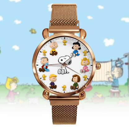 Classic Comic Friends - Personalized Puppy Women Hand Watch