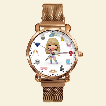 Slay Girl Mesh Strap Quartz Watch Personalized Gifts For Fans