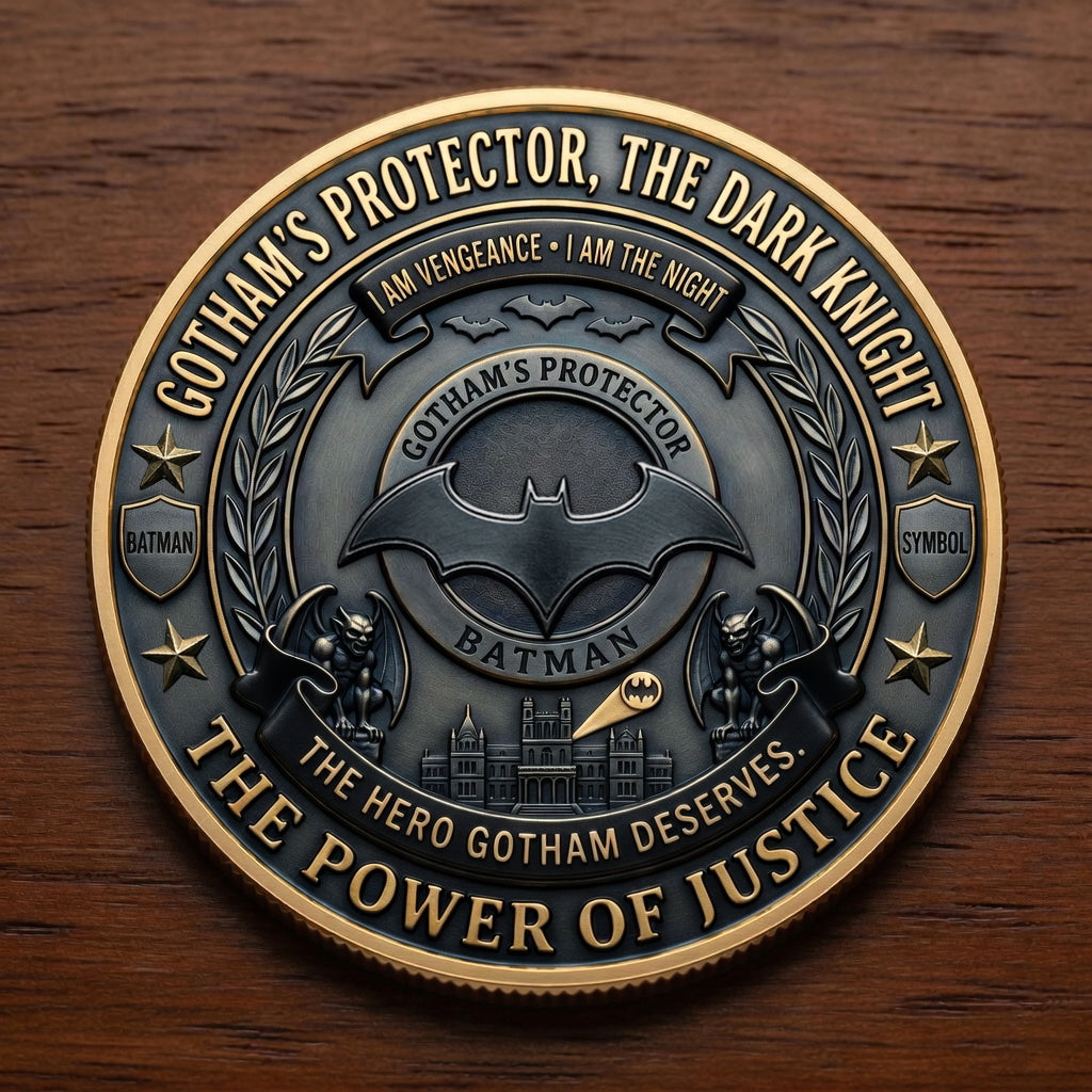 Gotham Hero Commemorative Coin – Dark Knight Collector Challenge Coin