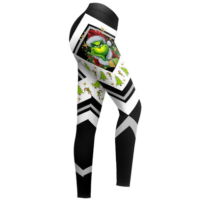 Funny Green Monster - Personalized Green Monster Hoodie and Leggings