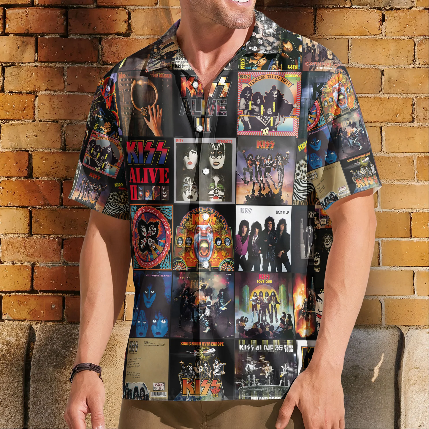 Rock Band V1 Album Cover Hawaii Shirt Beach Short